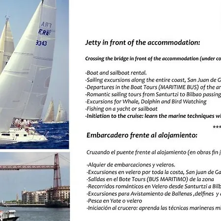 Atico Lujo Costa Vasca Bilbao,terraza, Mar, Jacuzi 아파트 Santurtzi