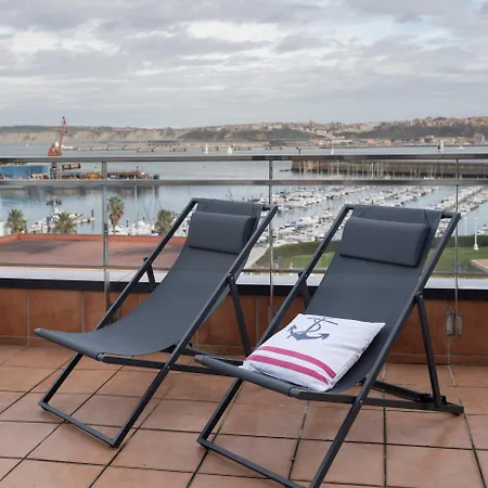 Atico Lujo Costa Vasca Bilbao,terraza, Mar, Jacuzi 아파트 Santurtzi
