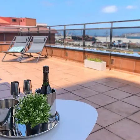 Atico Lujo Costa Vasca Bilbao,terraza, Mar, Jacuzi Lejlighed Santurtzi
