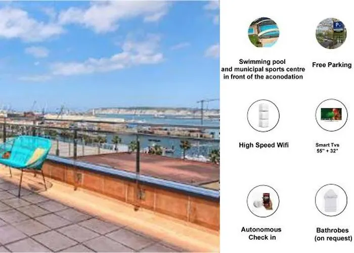 Apartment Atico Lujo Costa Vasca Bilbao,terraza, Mar, Jacuzi *